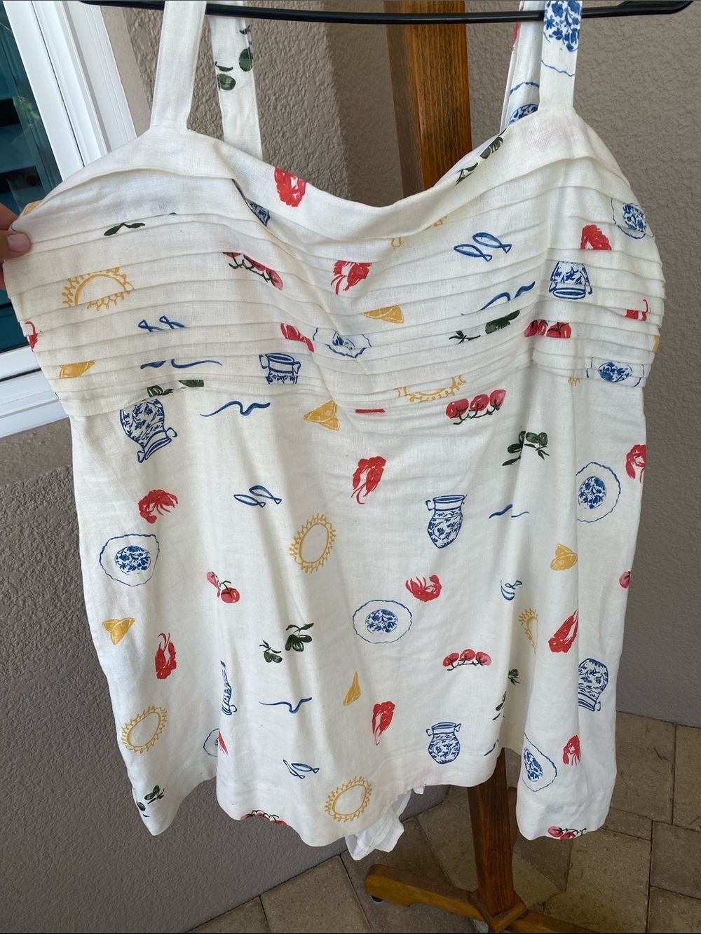 Abercrombie & Fitch White Multicolor Printed Romper